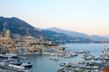 France. Monaco. Port with yachts.