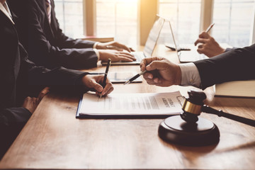 Lawyer give his customers signed a contract in the document. Consulting in regard to the various...