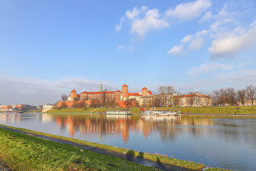 Naklejka na ściany i meble View of the Wawel Castle in Cracow, Poland