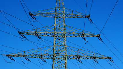 electricity pylon routes high power electricity