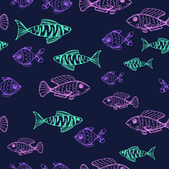 seamless pattern with fish