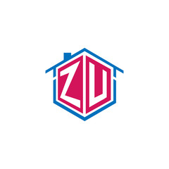 hexagon letters za architecture logo, icon, symbol