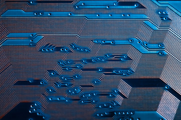 Electronic circuit board close up background texture