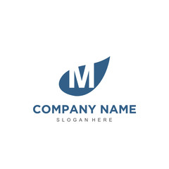 Simple minimalistic modern professional logo design letter M vector EPS illustrator template