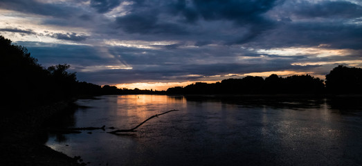 Beautiful sunset near Stephansposching - Danube - Bavaria - Germany