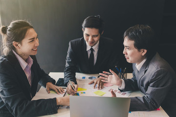 Investors Group. Business people working together in the meeting. Marketing and Investment Concept