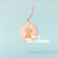 Christmas concept.  Creative Christmas conception made by falling in air christmas retro decoration