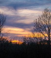 Obraz premium Beautiful sunset near Kuehmoos - Bavaria - Germany