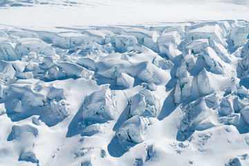 Beautiful Snow on ground close up Fox Glacier New Zealand natural landscape