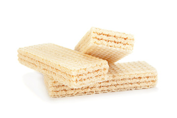 Wafers stick on white