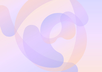 Fototapeta na wymiar pastel purple orange petal abstract background, curve layer, multicolor transparent backdrop, vector illustration