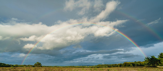 Doppelter Regenbogen über Mehlinger Heide