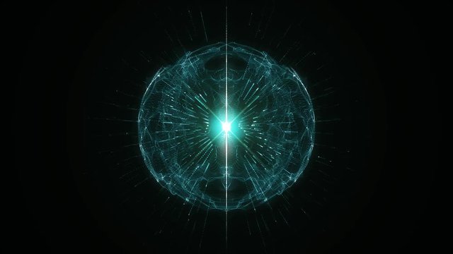 4k Plasma Hi Tech Concept Background Loop/ Animation of an abstract conceptual energy sphere plasma technology background, rotating with seamless looping