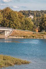 Beautiful view at Dingolfing lake - Bavaria - Germany
