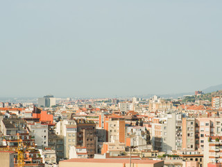 Obraz premium Panorama of the city of Barcelona from the top.