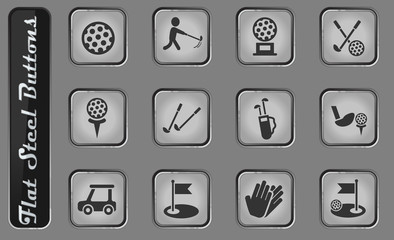 golf icon set