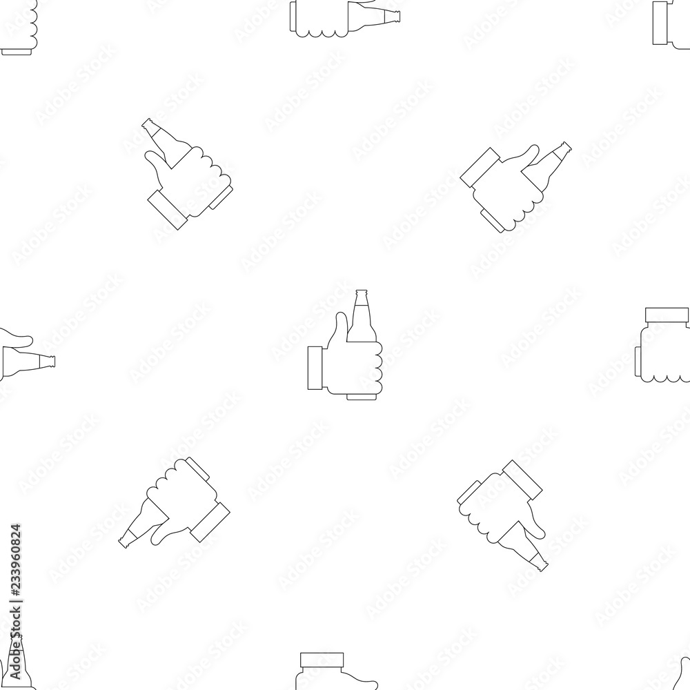 Poster beer pattern seamless vector repeat geometric for any web design