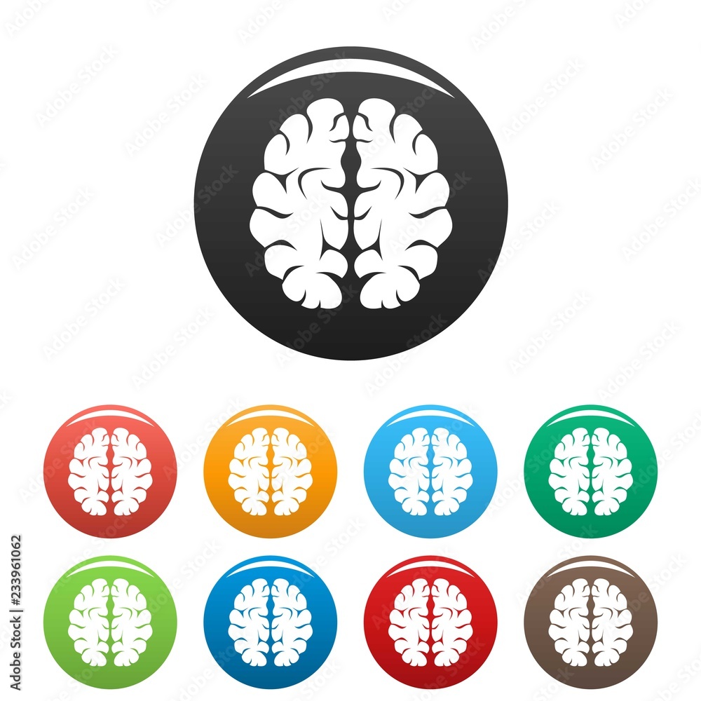 Poster artificial brain icon. simple illustration of artificial brain vector icon for web design isolated o