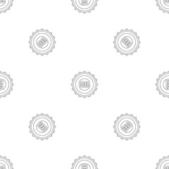 Beer cap pattern seamless vector repeat geometric for any web design