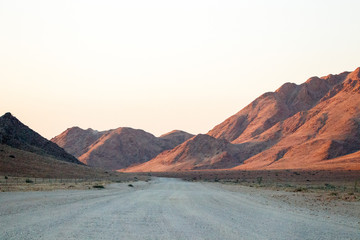Straße in der Namib-Wüste