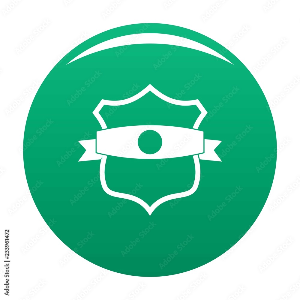 Poster badge classic icon. simple illustration of badge classic vector icon for any design green