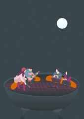 Naklejka premium BBQ_superweekend