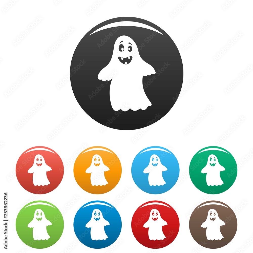 Aufkleber ghost icon. simple illustration of ghost vector icon for web design isolated on white background