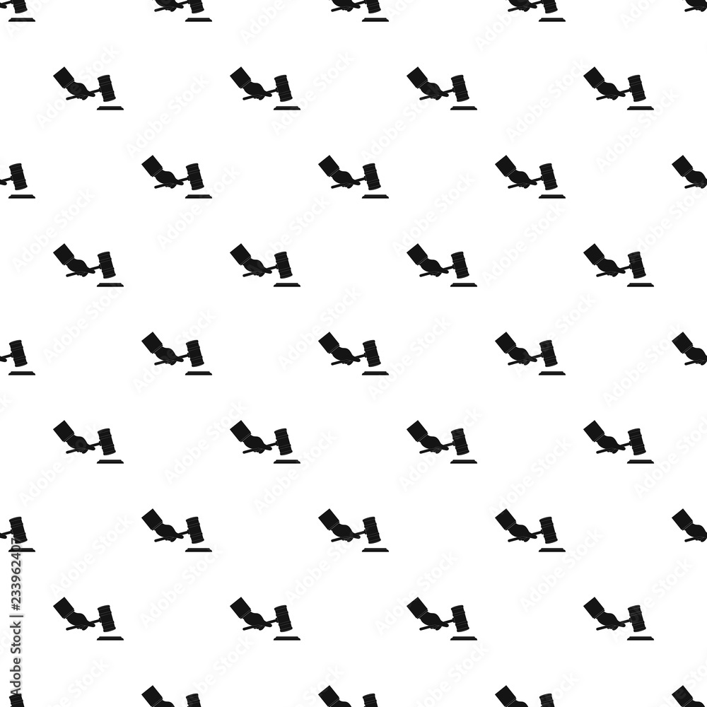 Poster gavel in hand pattern seamless vector repeat geometric for any web design