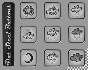 Weather simple vector icons