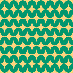 Seamless vector background in wavy lines. Retro chevron pattern
