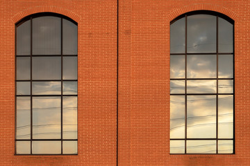 Obraz premium FINESTRE DI PALAZZO CON MATTTONI, PALACE WINDOWS WITH BRICKS