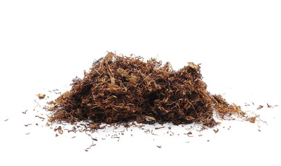 pile tobacco isolated on white background