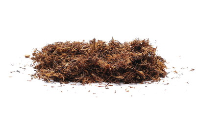 pile tobacco isolated on white background