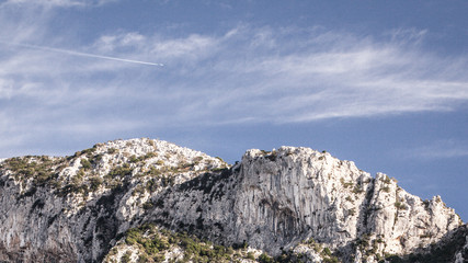 Greek mountains made of stones