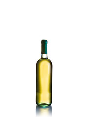 Wine bottle isolated on white background