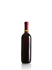 Wine bottle isolated on white background
