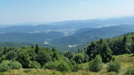 Fototapeta na wymiar panorama of mountains and valley