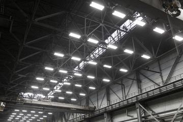 factory hangar with lighting