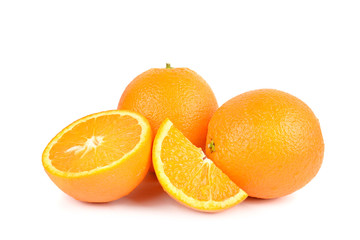 Orange isolated on white background. Healthy food.