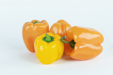 yellow bell peppers.isolated on a white background