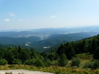 Fototapeta premium landscape with mountains and blue sky