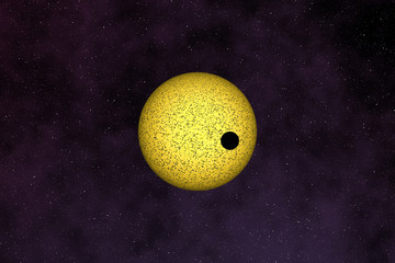 Planet in cosmos from the space