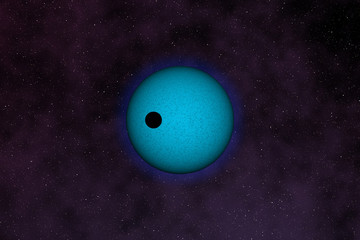 Planet in cosmos from the space
