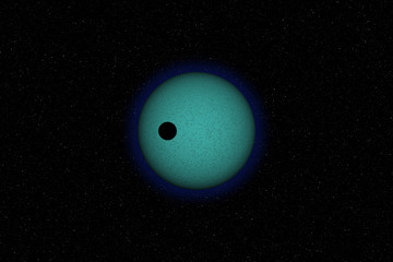 Planet in cosmos from the space