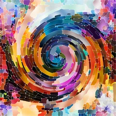 Foto op Canvas Computing Spiral Color © agsandrew