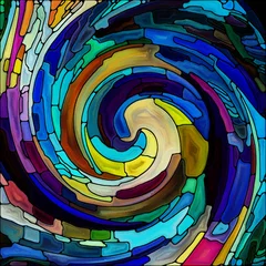 Fotobehang Perspectives of Spiral Color © agsandrew