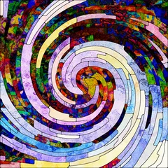 Rolgordijnen Illusions of Spiral Color © agsandrew