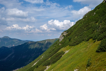 Fototapeta premium western carpathian mountain panorama in clear day