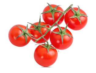 Fresh tomato isolated on white background with clipping path