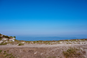 western carpathian mountain panorama in clear day